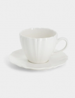 EL-R3055/PERW Описание Пара чайная на 1 персону, 2 предмета, 280 мл, фарфор P, белая, Волны, Perle