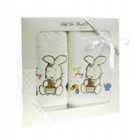 К-П-010б Комплект из 2 детских полотенец BUNNY  (бежевый) 50*80 и 70*120 