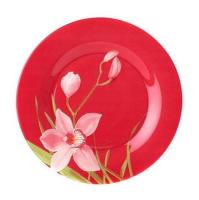 g0656 Тарелка обеденная Red Orchis 25см