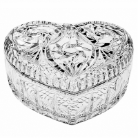 990/54700/1/41200/130 Шкатулка хрустальная 13см Crystal BOHEMIA, серия "Сердце большое" 