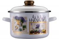 93-LN-EN-02 Кастрюля эмалированная 2л индукция, REGENT, серия LAVANDA