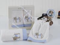 S.009гл Комплект из 2 детских полотенец BAMBINO (голубой) 50*80 и 70*120