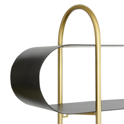 DB000026 Полка настенная Designboom, серия Wrid, цвет черный/золотой