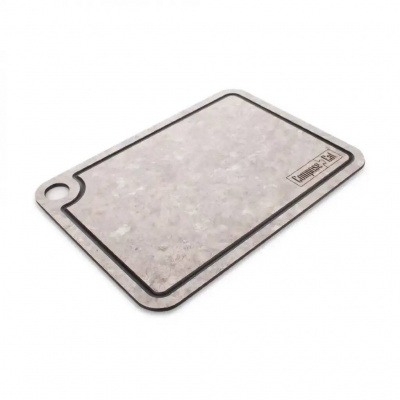 DRJ29204057OA4 Доска разделочная с желобом, композитный материал, 29x20 см, белый камень, ComposeEat [53498]