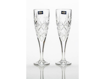 990/10900/52820/180-6  Фужеры хрустальные для шампанского 180 мл 6 штук Crystal BOHEMIA, серия "Sheffield"