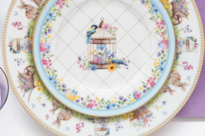 EL-R1191/SPBL Салатник 15 см, 600 мл, Easy Life, Spring Bloom, декор пасхальный Кролики и цыплята