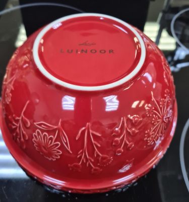20 Миска-салатник керамическая 20см, Luinoor, цвет красный