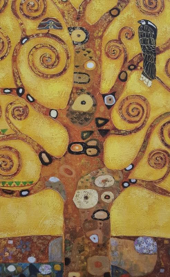 Постер на холсте 25*40см Gustav Klimt "Дерево жизни" 