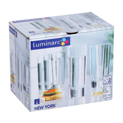 H5018 Стопки 50мл, набор 6 штук, LUMINARC, серия "Нью-Йорк" 