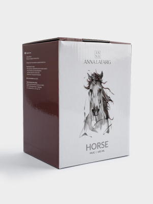 ANLAF-TNG2401-1 Кружка 600 мл,  Anna Lafarg, декор Конь, Horse, фарфор 