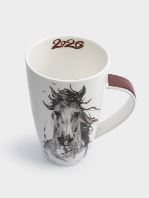 ANLAF-TNG2401-1 Кружка 600 мл,  Anna Lafarg, декор Конь, Horse, фарфор 