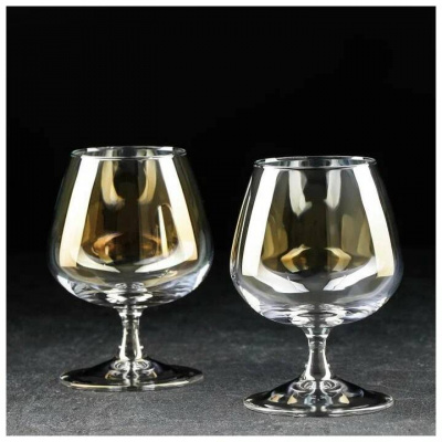 P1639 Фужеры для коньяка 400мл 2 штуки LUMINARC, серия Золотистый хамелеон
