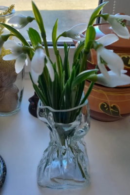 90990 Цветок искусственный 30см, AltFlowers, декор "Подснежники, букет", силикон