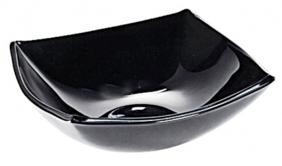 7822 Салатник 16 см LUMINARC, серия "Quadrato Noir", цвет черный, стекло 