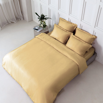 Простыня на резинке-180*200*30см SilvaSilk 4067 Gold