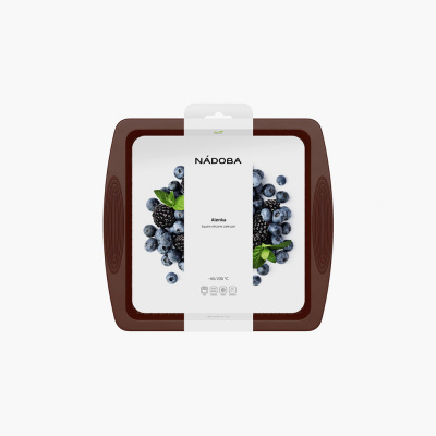 762113 Форма для выпечки квадратная, силиконовая, 26*24*5 см, NADOBA, серия ALENKA
