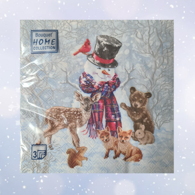 Салфетки бумажные декоративные 33*33см, 3 слоя, Bouquet Home Collection, серия Новогодняя, в ассортименте