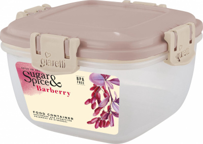 SE224310005 Контейнер для продуктовSugar&Spice Barberry герметичный 1л квадратный латте