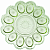 355-445 Подставка для 12яиц "SUNDAY" GREEN 26,5*26,5*2см