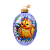 ФУП4-2435/1 Елочная игрушка Яйцо декор Цыплёнок 10,5см стекло,цвет фиолетовый