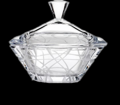 5К806/107313/185 Конфетница с крышкой 18,5см, Crystalite Bohemia, декор Луна 