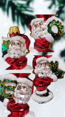 Елочная игрушка Cristmas Hunters, Польша, декор "Гирлянда из Сант", ручная работа