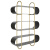 DB000026 Полка настенная Designboom, серия Wrid, цвет черный/золотой