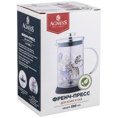 894-118 Френч-пресс 350мл Agness, серия "Прованс лимоны" 
