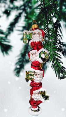 Елочная игрушка Cristmas Hunters, Польша, декор "Гирлянда из Сант", ручная работа