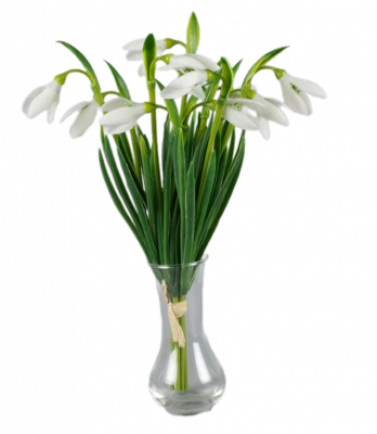 90990 Цветок искусственный 30см, AltFlowers, декор "Подснежники, букет", силикон