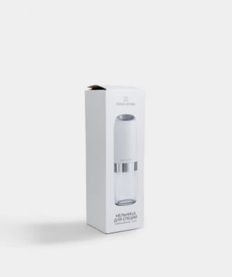 ANLAF-KYMQ-60В Мельница для специй 21 см, гравитационная, пластик/акрил, черная, Gadget