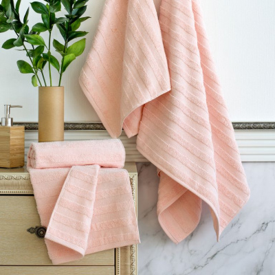 Полотенце Verossa 70*140см Stripe  нежно-персиковый 734481