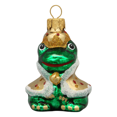 ФУ-603 Ёлочная игрушка, декор "Лягушка - царевна", высота 9см, в подарочной упаковке 